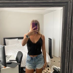 Black Zara crop top